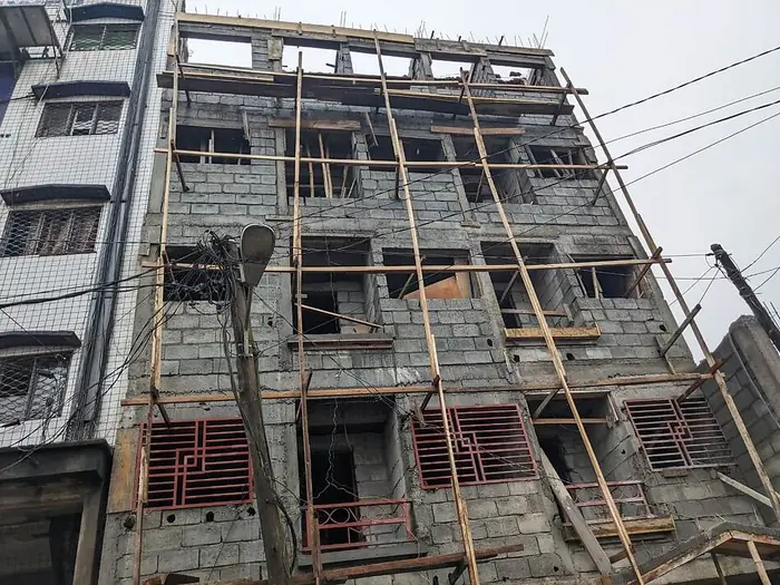 Clifton Group building construction, facade under scaffolding