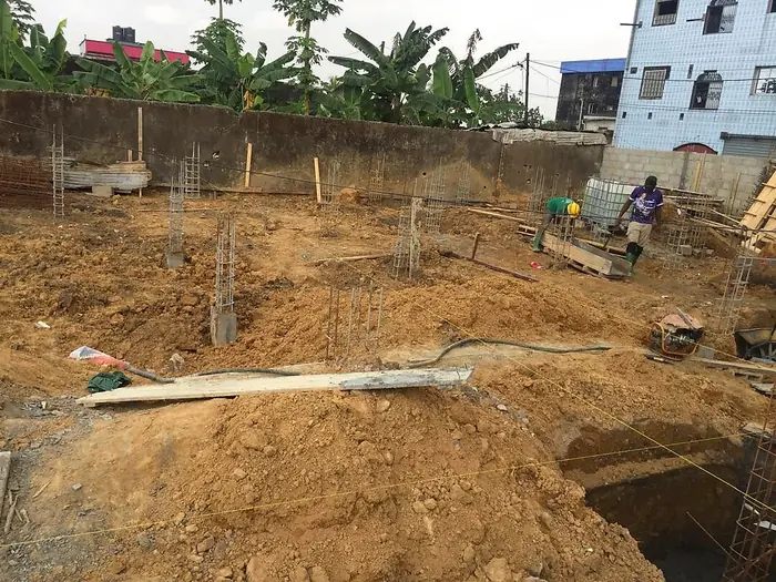 Clifton Group foundation layout with reinforced column footings